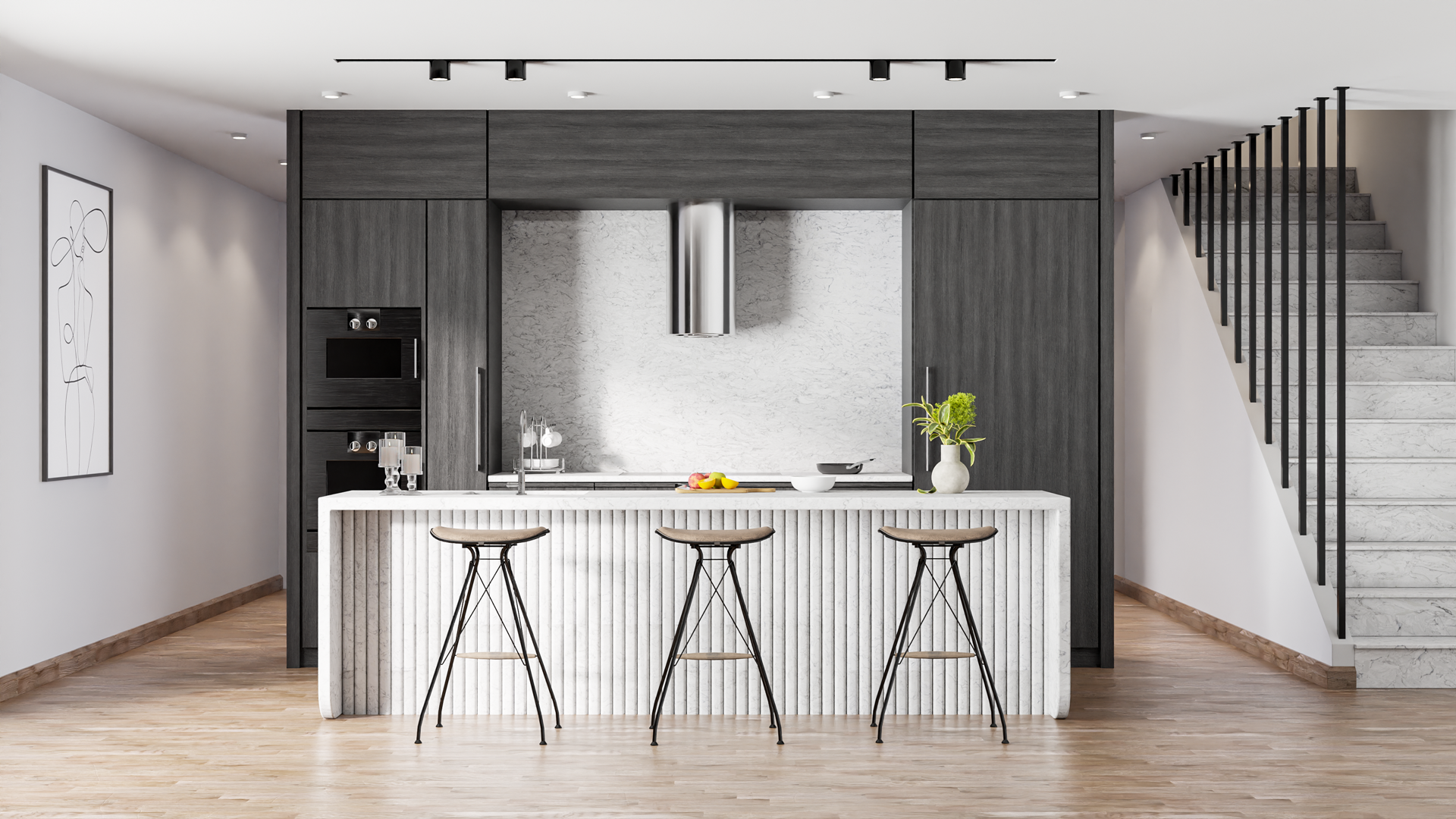 Glacier White Quartz slab